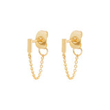 gorjana tatum gold chain huggies