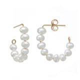 kozakh lolo pearl gold hoop earring