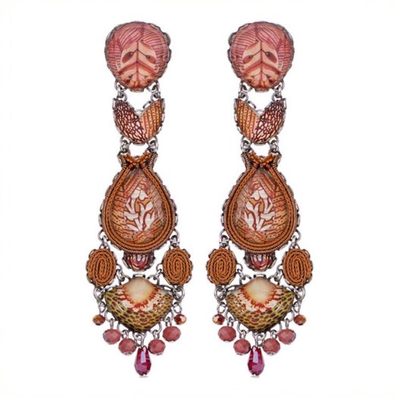 ayala bar soul fire michal red silver earring