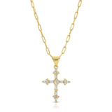 joy dravecky princess cross cz necklace