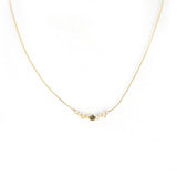 Multi Stone Cluster Bar Necklace