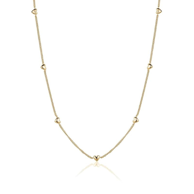 limlim joydrop all around bubble heart gold necklace