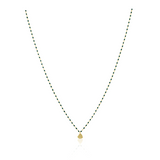 sahira gold elsa mini heart green necklace