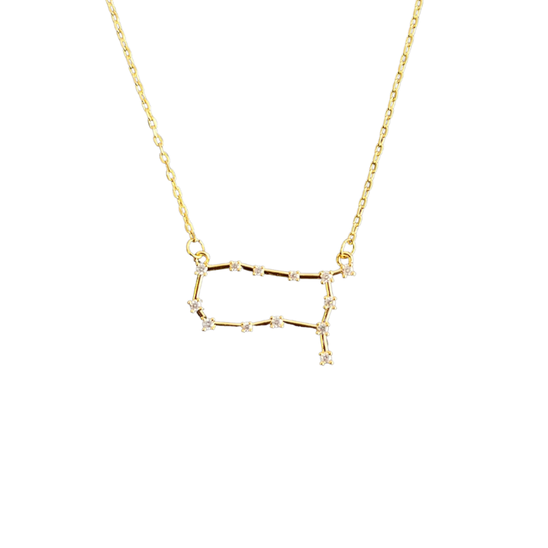 joydrop gemini gold cz zodiac necklace