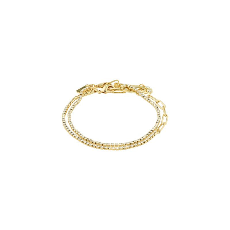 pilgrim rowan gold 2 in 1 bracelet