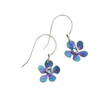 holly yashi petite plumeria silver turquoise sea breeze drop niobium earring