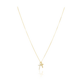 sahira gold double cross necklace