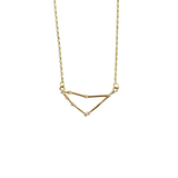 joydrop capricorn gold cz zodiac necklace