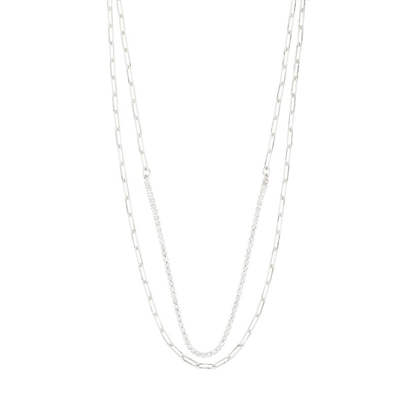 pilgrim rowan silver 2 in 1 necklace