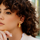 sahira gold elia raindrop earring