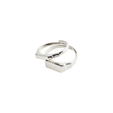 pilgrim blink 2 in 1 silver ring set