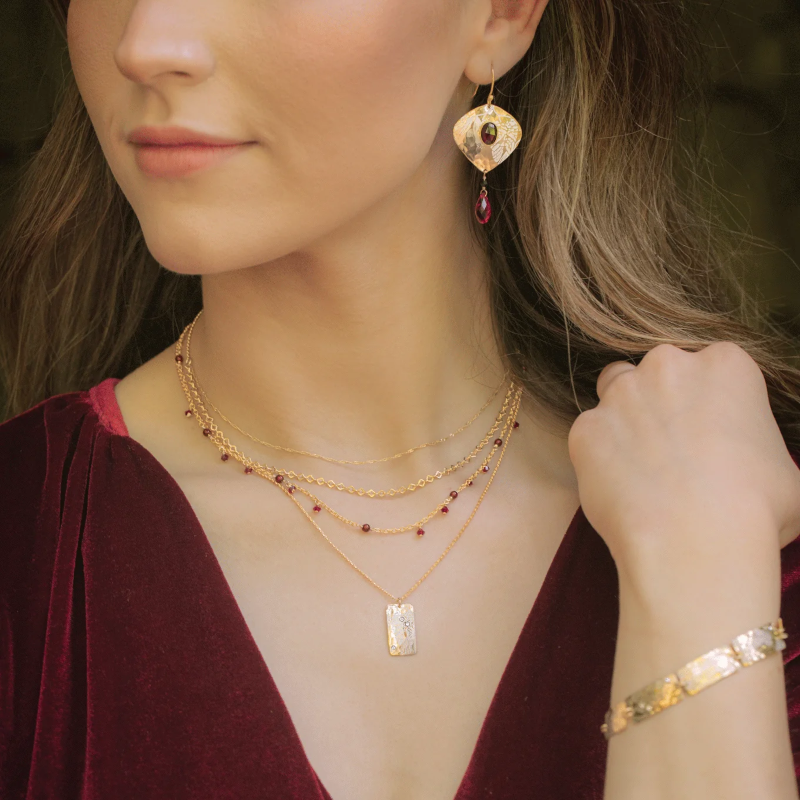 holly yashi radiant petra gold necklace niobium