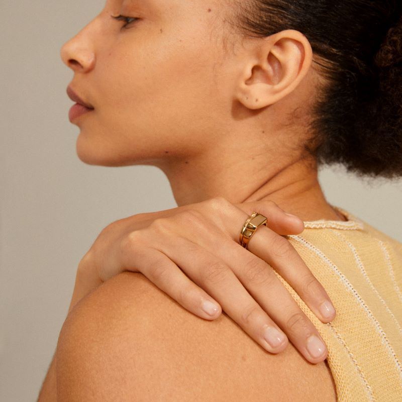 pilgrim blink 2 in 1 gold ring set