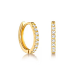 sahira gold pave huggie earring