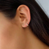sahira gold pave huggie earring