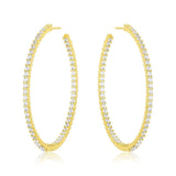 melinda maria badass 2" gold hoop earring