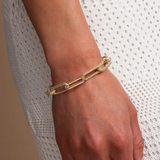 melinda maria carrie pave gold chain bracelet