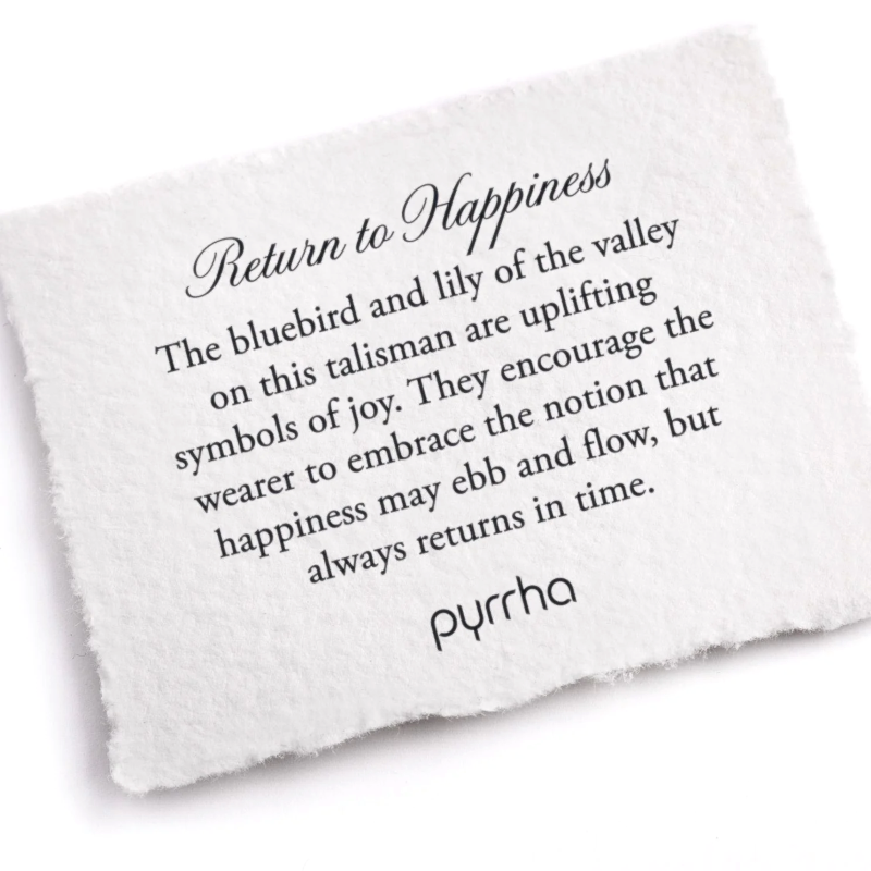 pyrrha return to happiness silver talisman necklace