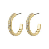 pilgrim heat gold crystal hoop earring