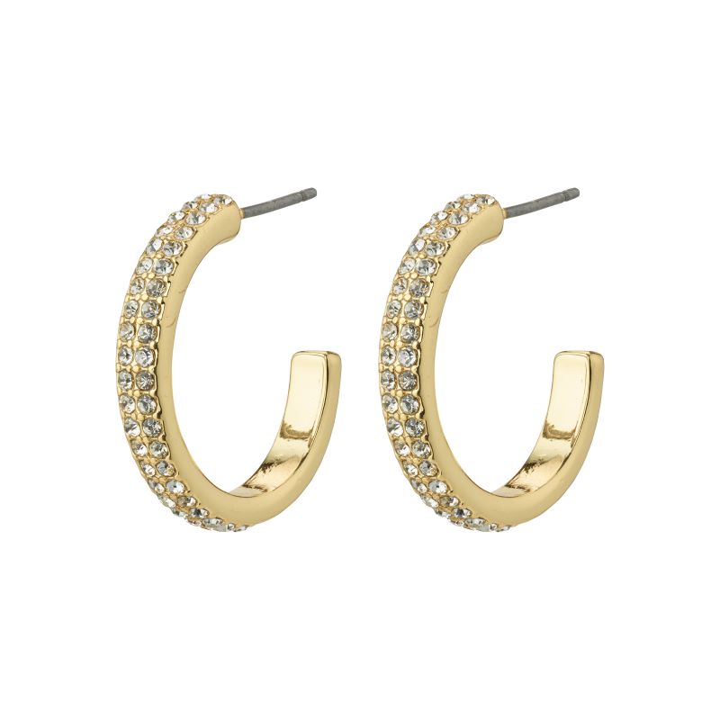 pilgrim heat gold crystal hoop earring