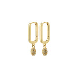 pilgrim blink square gold hoop earring