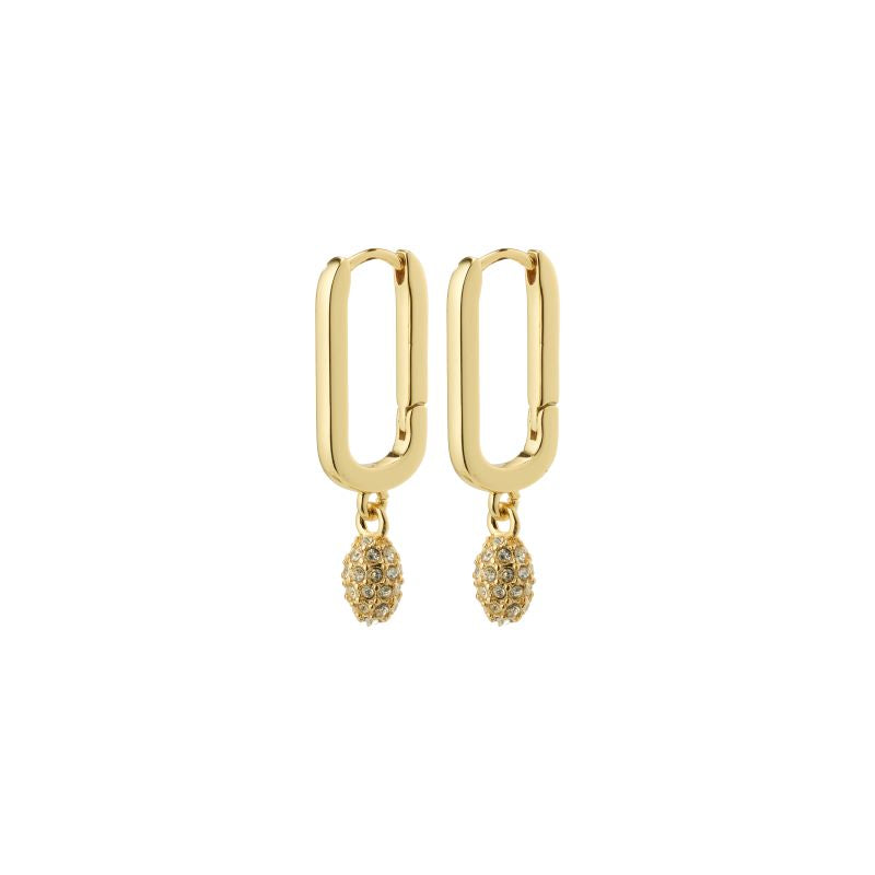 pilgrim blink square gold hoop earring