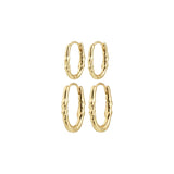 pilgrim sense gold hoop duo earring