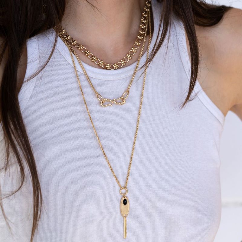 leeada chloe gold chain necklace