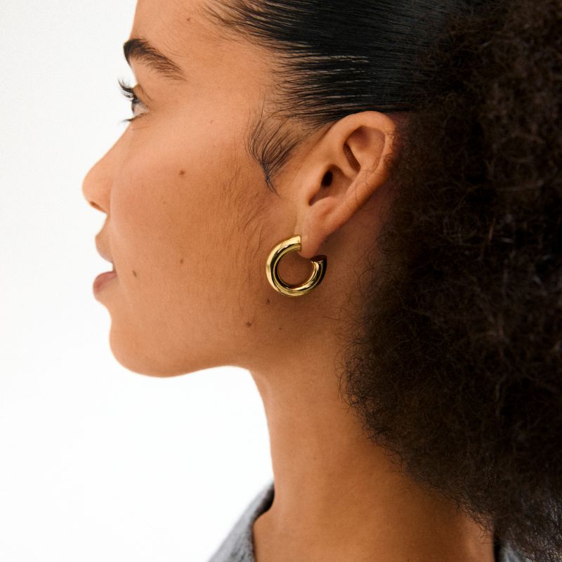 pilgrim phase gold large earring