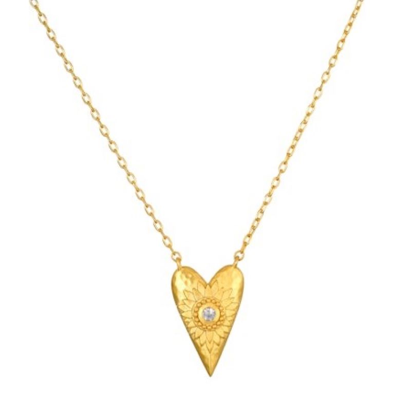 satya gold i am loved heart necklace
