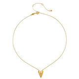 satya gold i am loved heart necklace