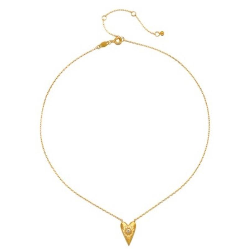 satya gold i am loved heart necklace