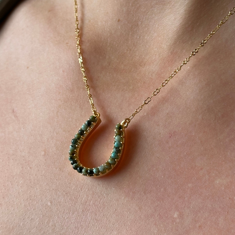 rebel designs turquoise horseshoe necklace