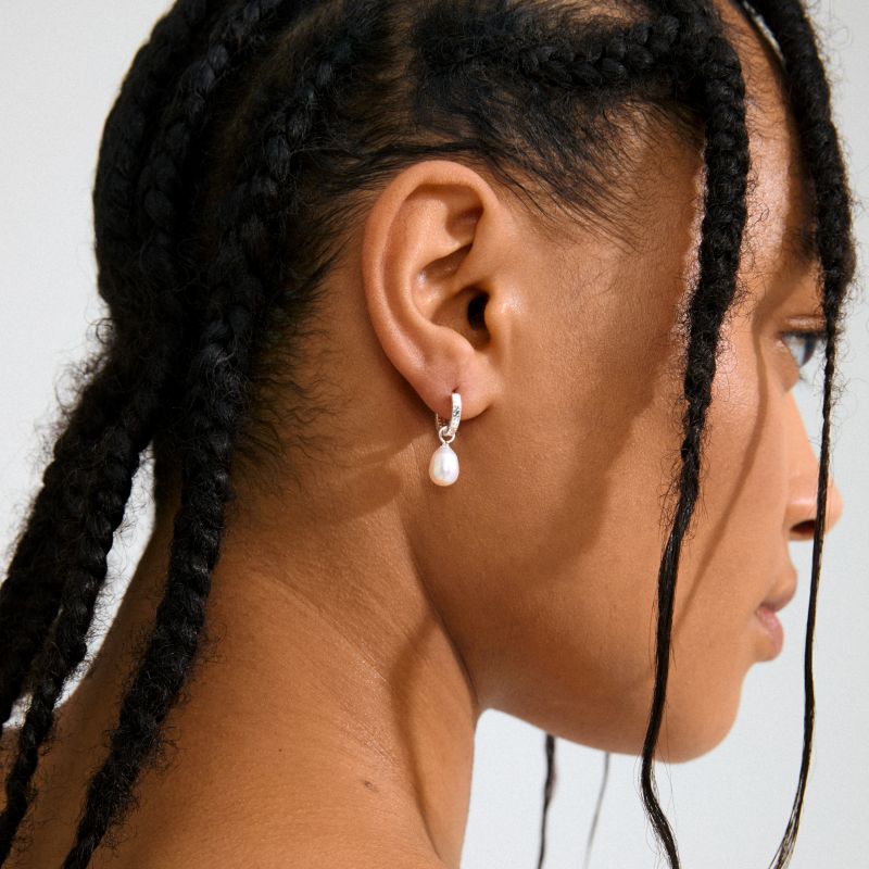 pilgrim elliana silver pearl earring