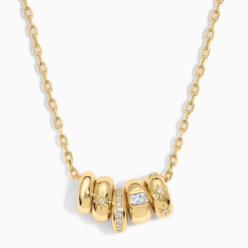 electric picks oak gold necklace