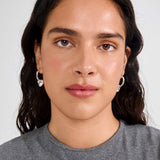 pilgrim nova silver heart earring