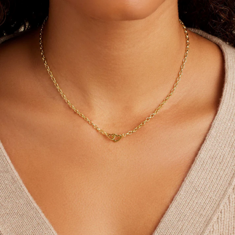 gorjana parker mini gold heart necklace