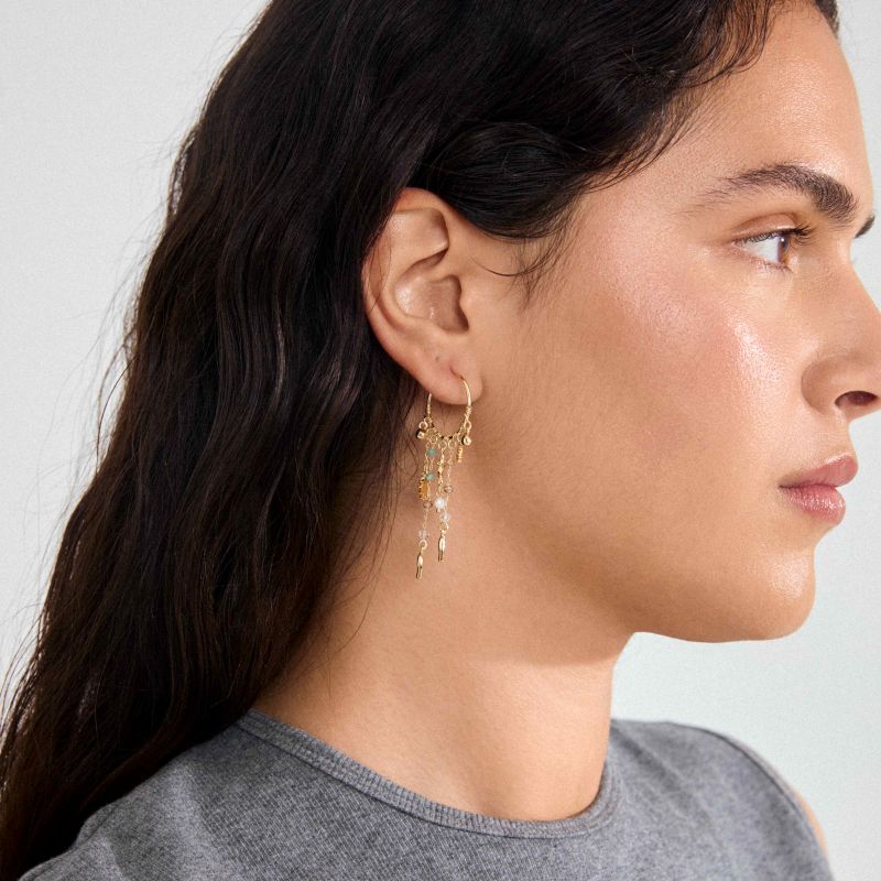 pilgrim prism gold hoop earring