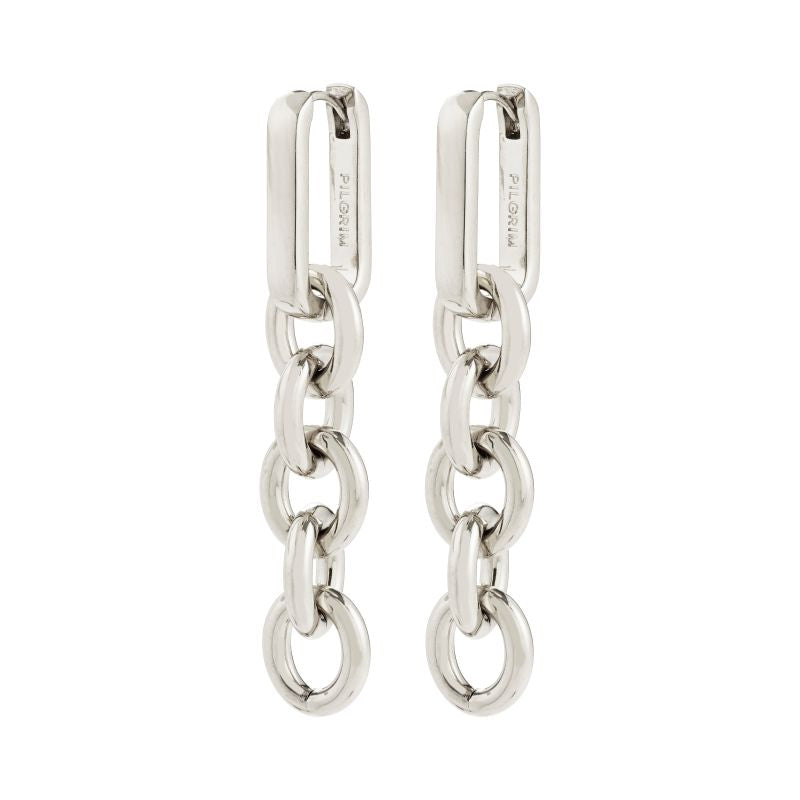 pilgrim phase silver chain earring