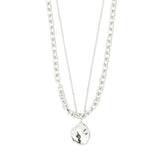 pilgrim sparkle 2 in 1 silver necklace