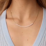 gorjana finley pearl row gold necklace