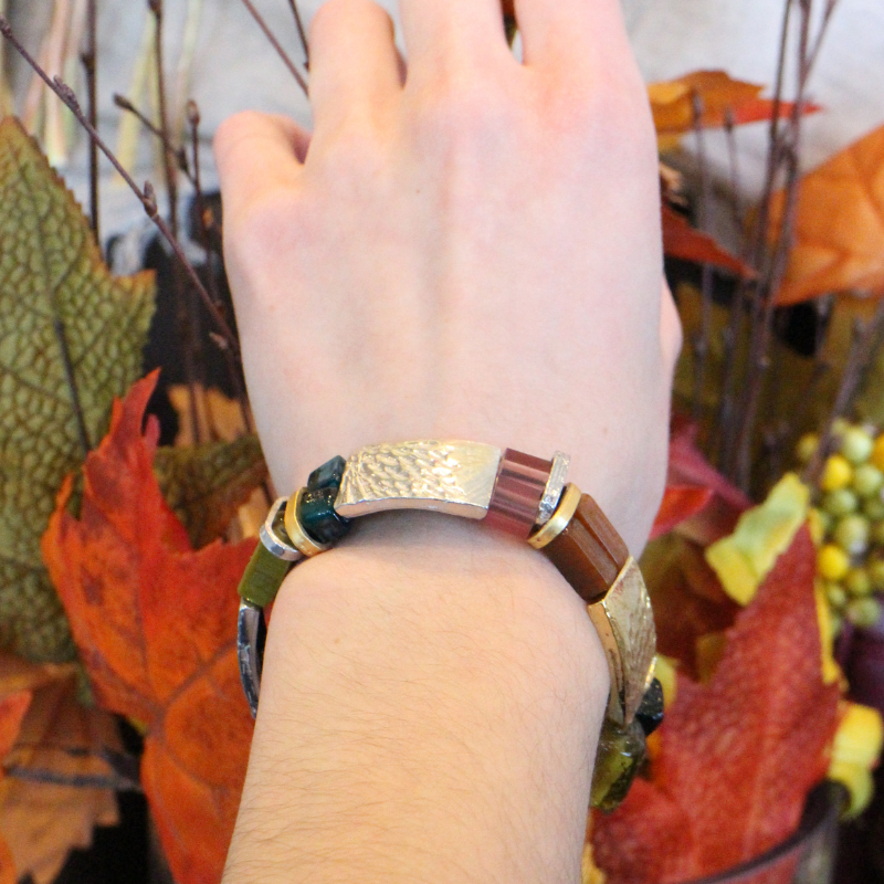 anne-marie chagnon two tone bracelet