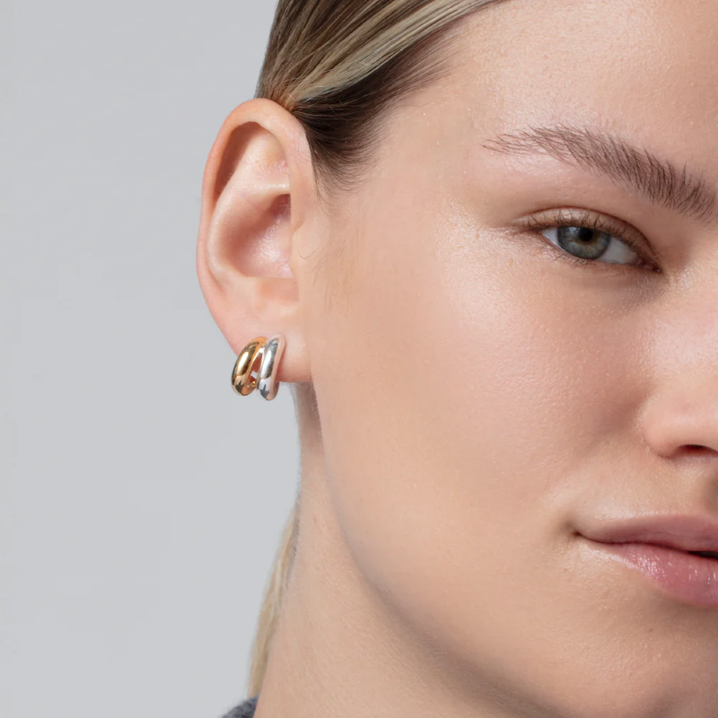 jenny bird mini florence two tone earring