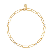 leeada sparkle chain gold bracelet