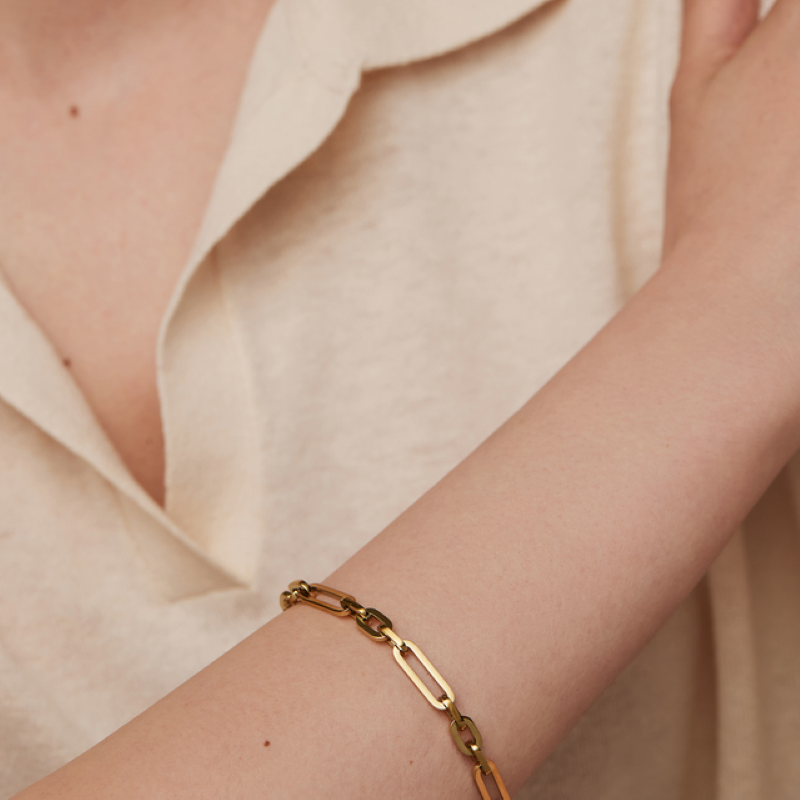 jenny bird mercer gold chain bracelet