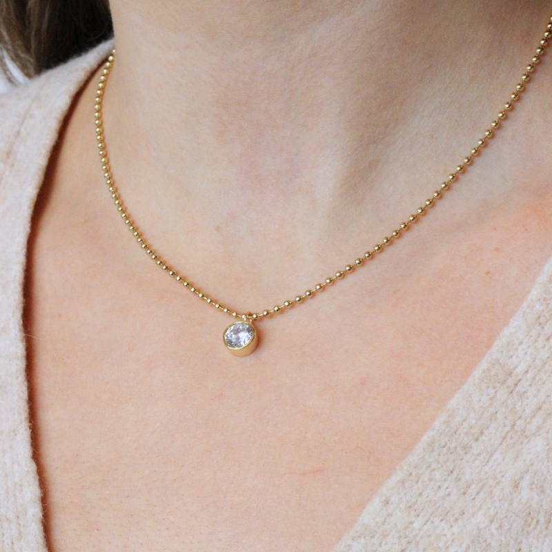 electric picks hendrix gold cz necklace