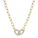 gorjana lou shimmer gold interlocking necklace