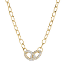 gorjana lou shimmer gold interlocking necklace