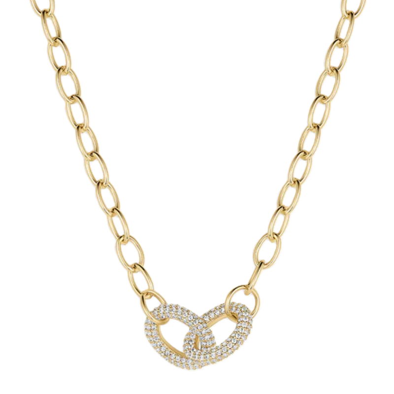 gorjana lou shimmer gold interlocking necklace