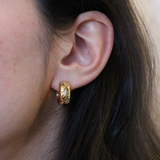 leeada stevie gold hoop huggie earring